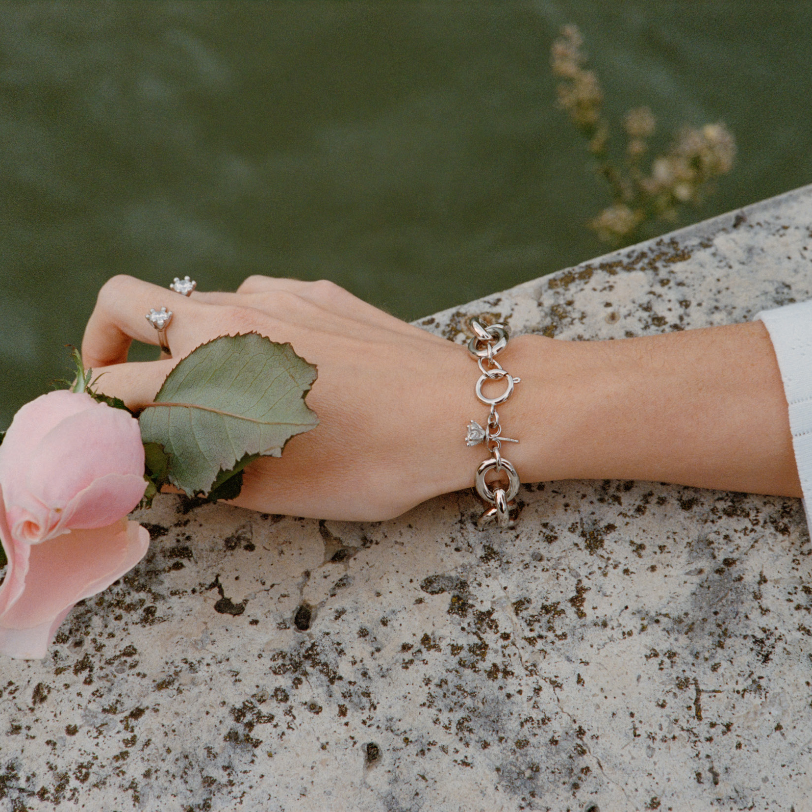 D'heygere The Singe Bride Solitaire Chain Bracelet