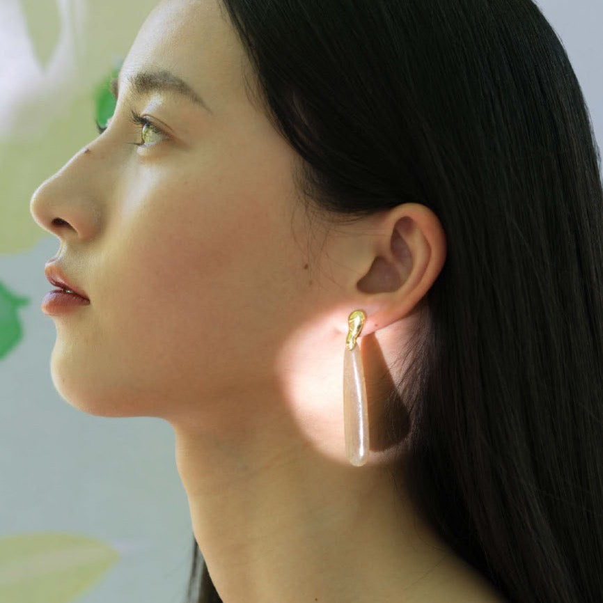 L'ELEMENTO Hetian Sugar Jade Earrings