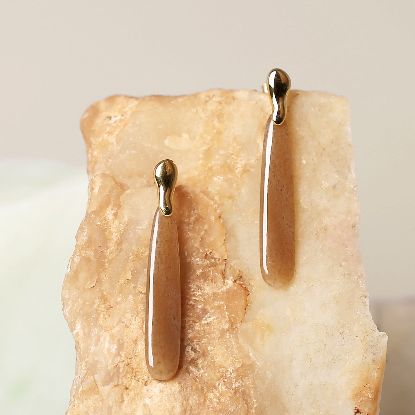 L'ELEMENTO Hetian Sugar Jade Earrings