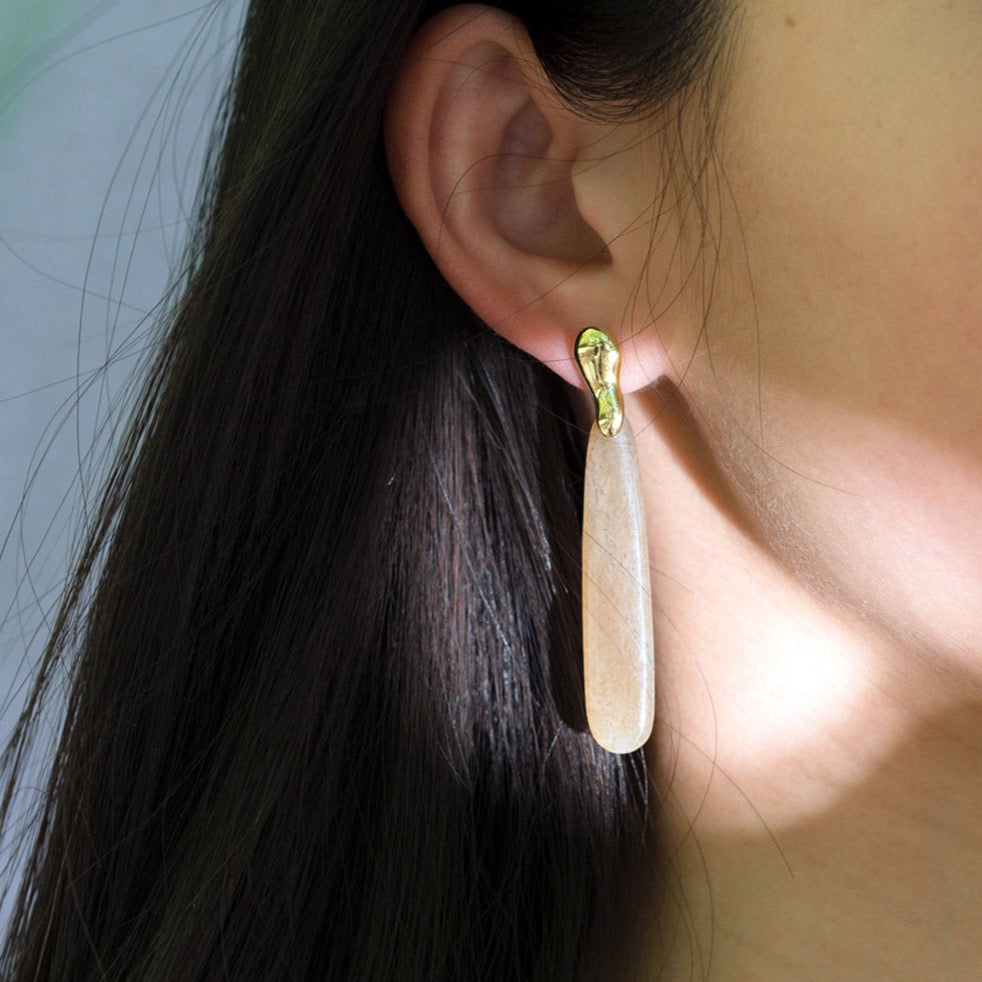 L'ELEMENTO Hetian Sugar Jade Earrings