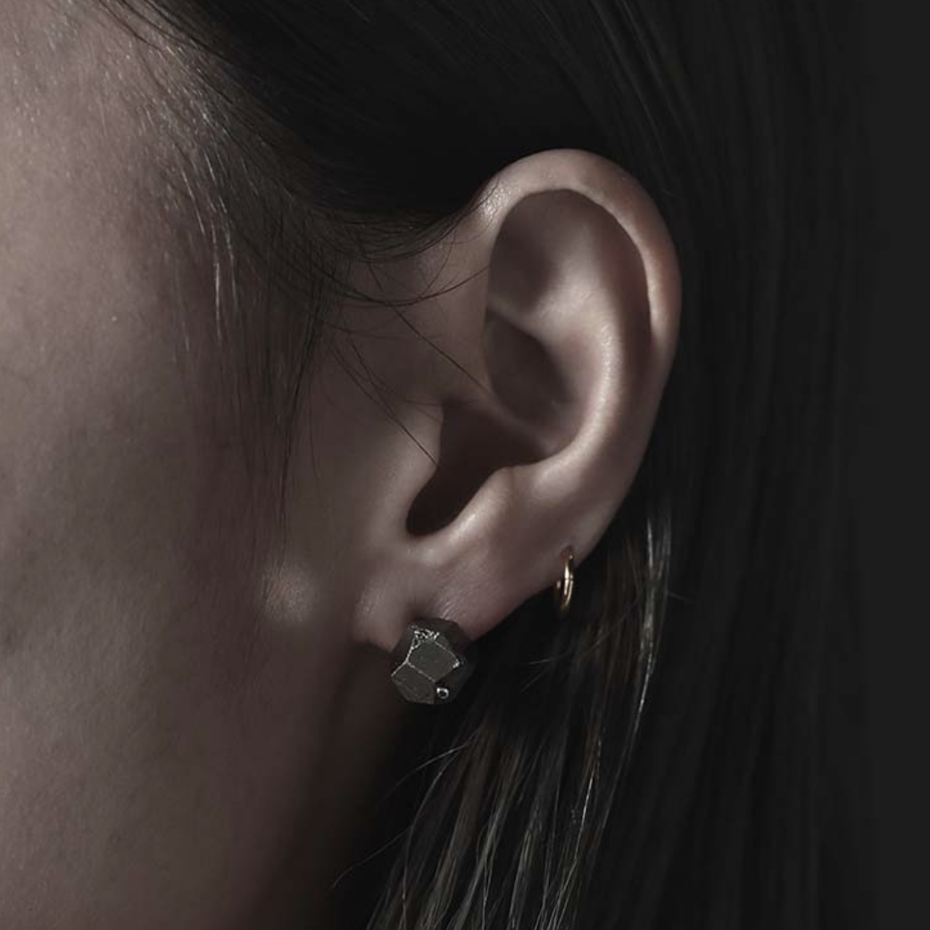 Death Pyrite Earring