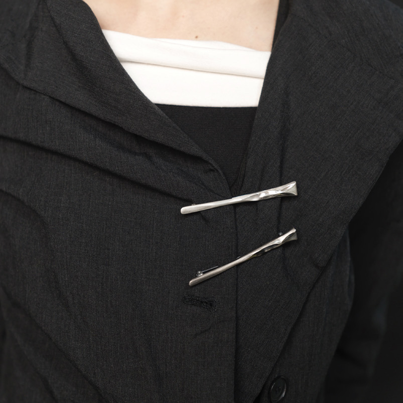 Whetstone Scoop Warped Brooch