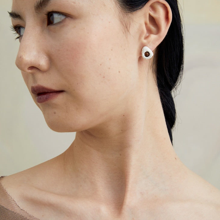 QIQI Pip  Small Earrings in Zebra Wood