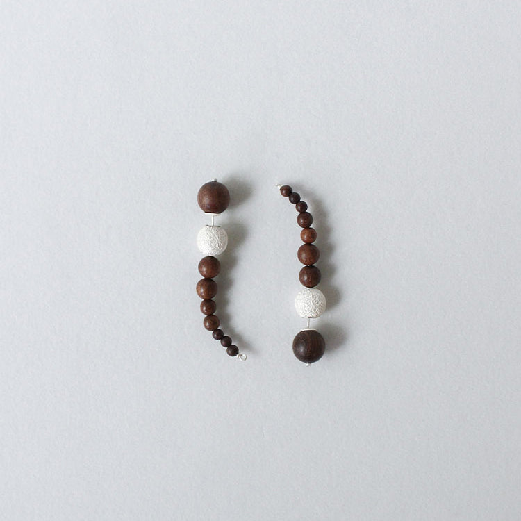 QIQI String Bendy Earrings in Zebra Wood