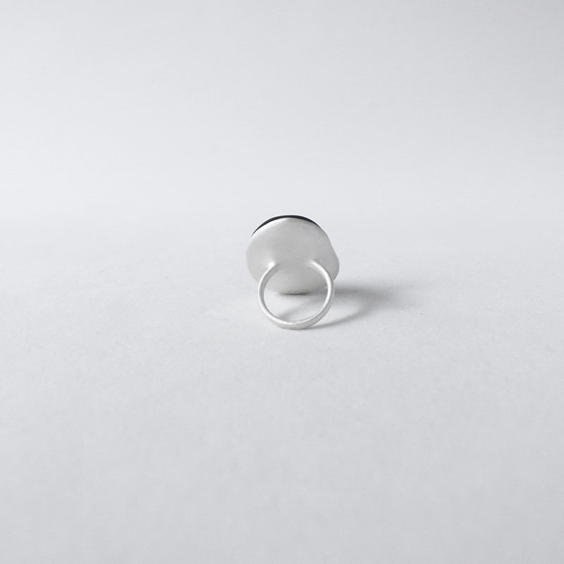 QIQI Contour Cocktail Ring with Ebony Wood