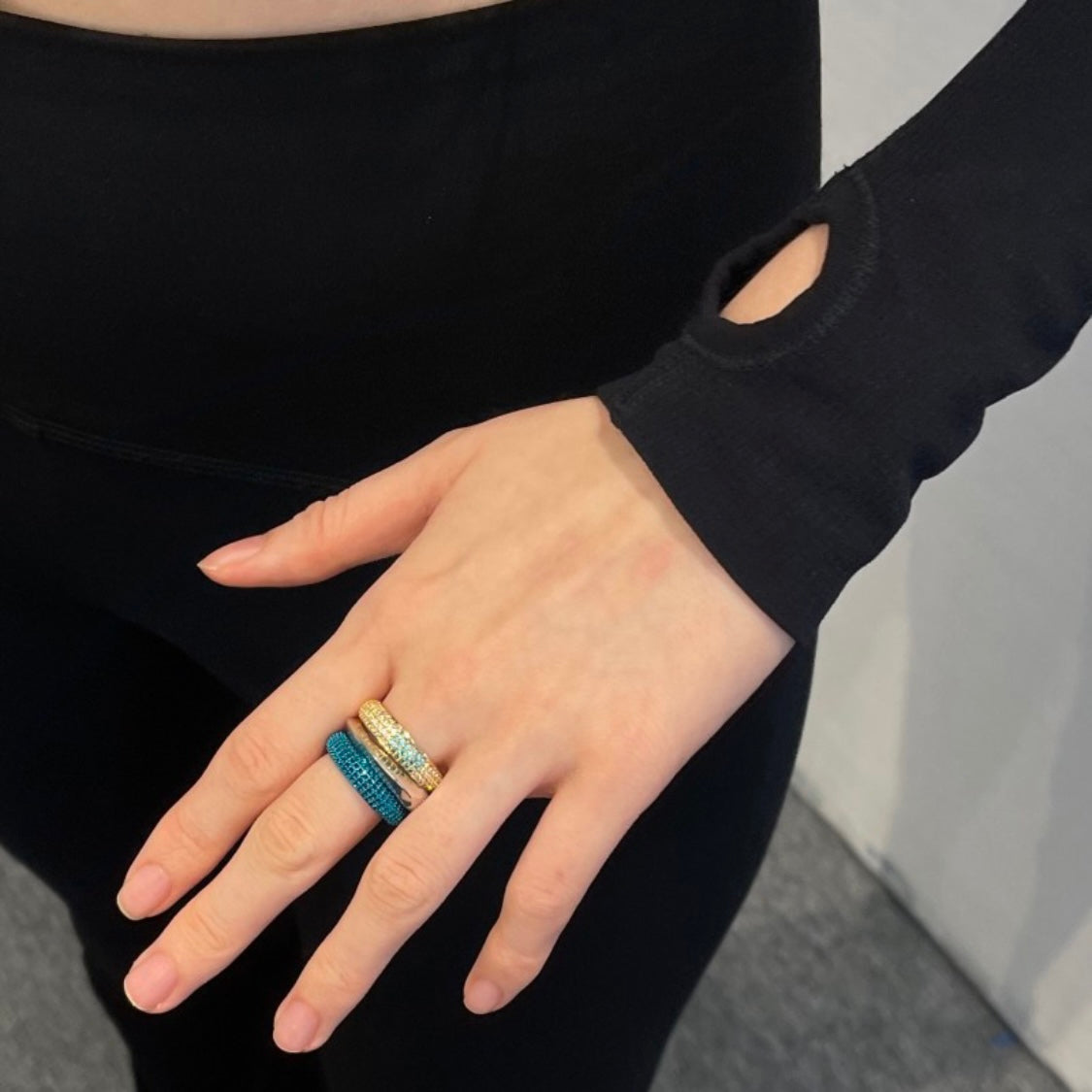 Susi Somos Zima Diamond Blue Ring