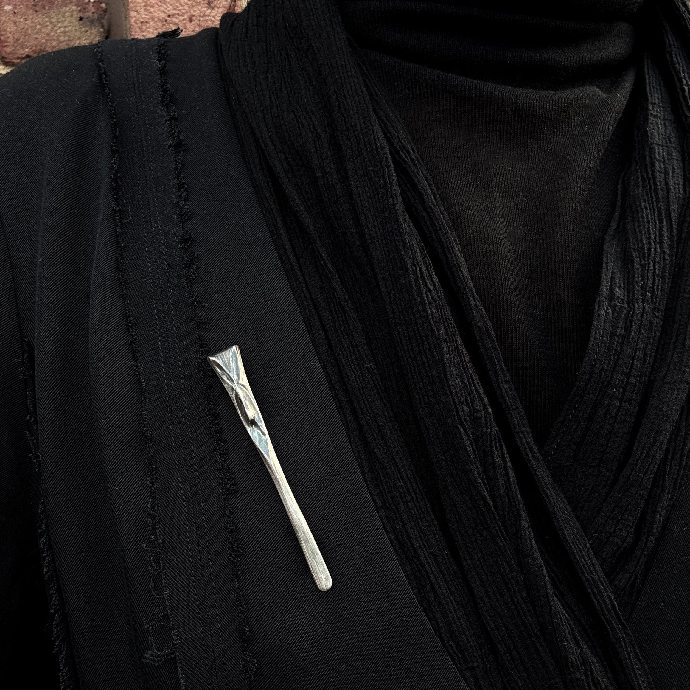 Whetstone Scoop Warped Brooch