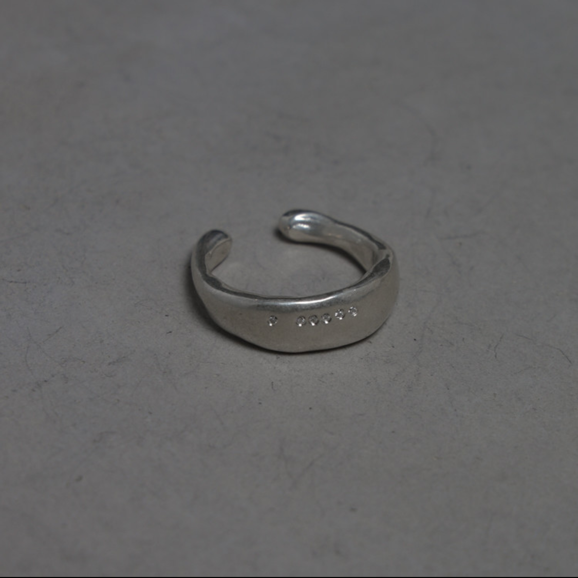 M.Wong Round not Round Wide Silver Ring