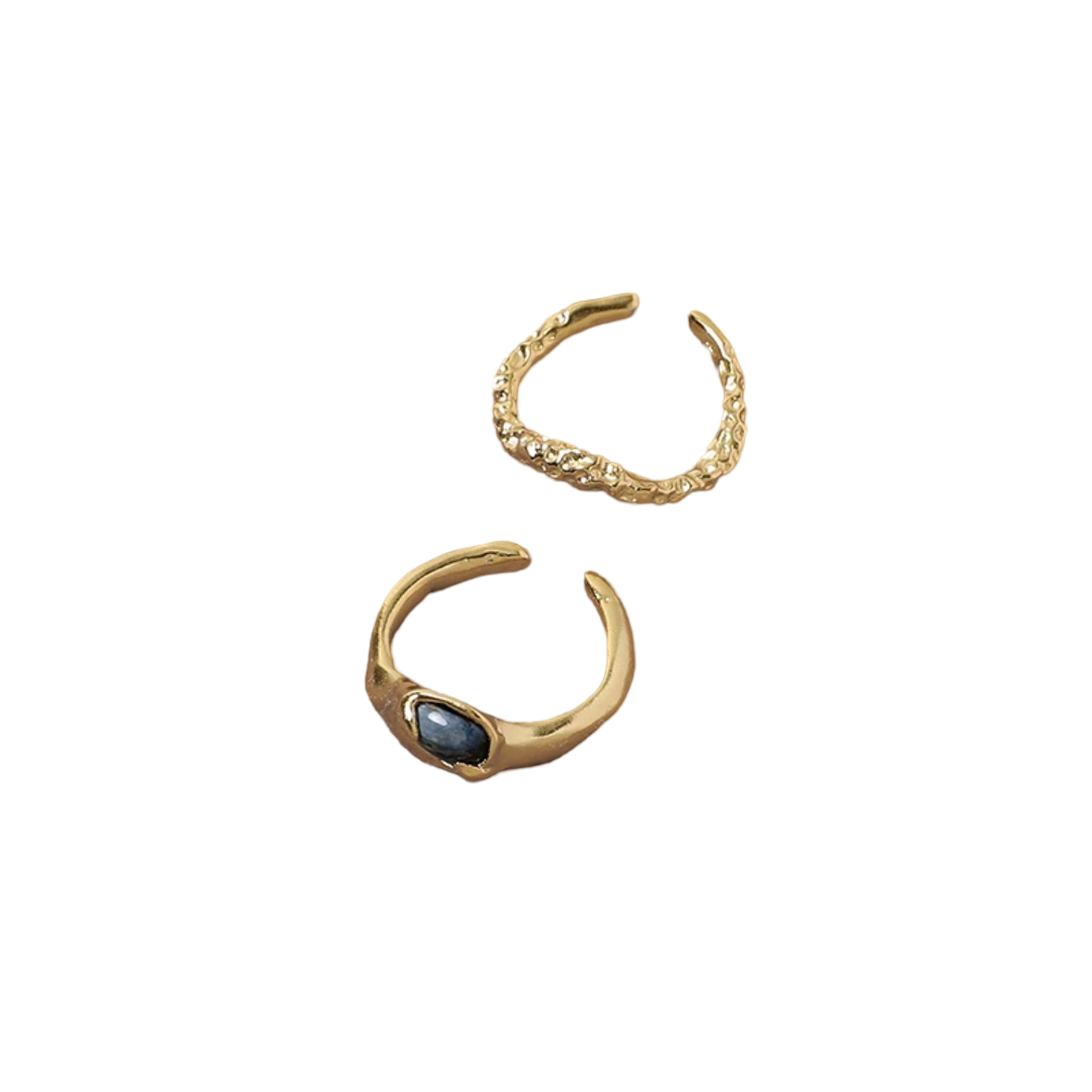 FOUNDRY BOUNDARY Pietersite Gold Rings Set