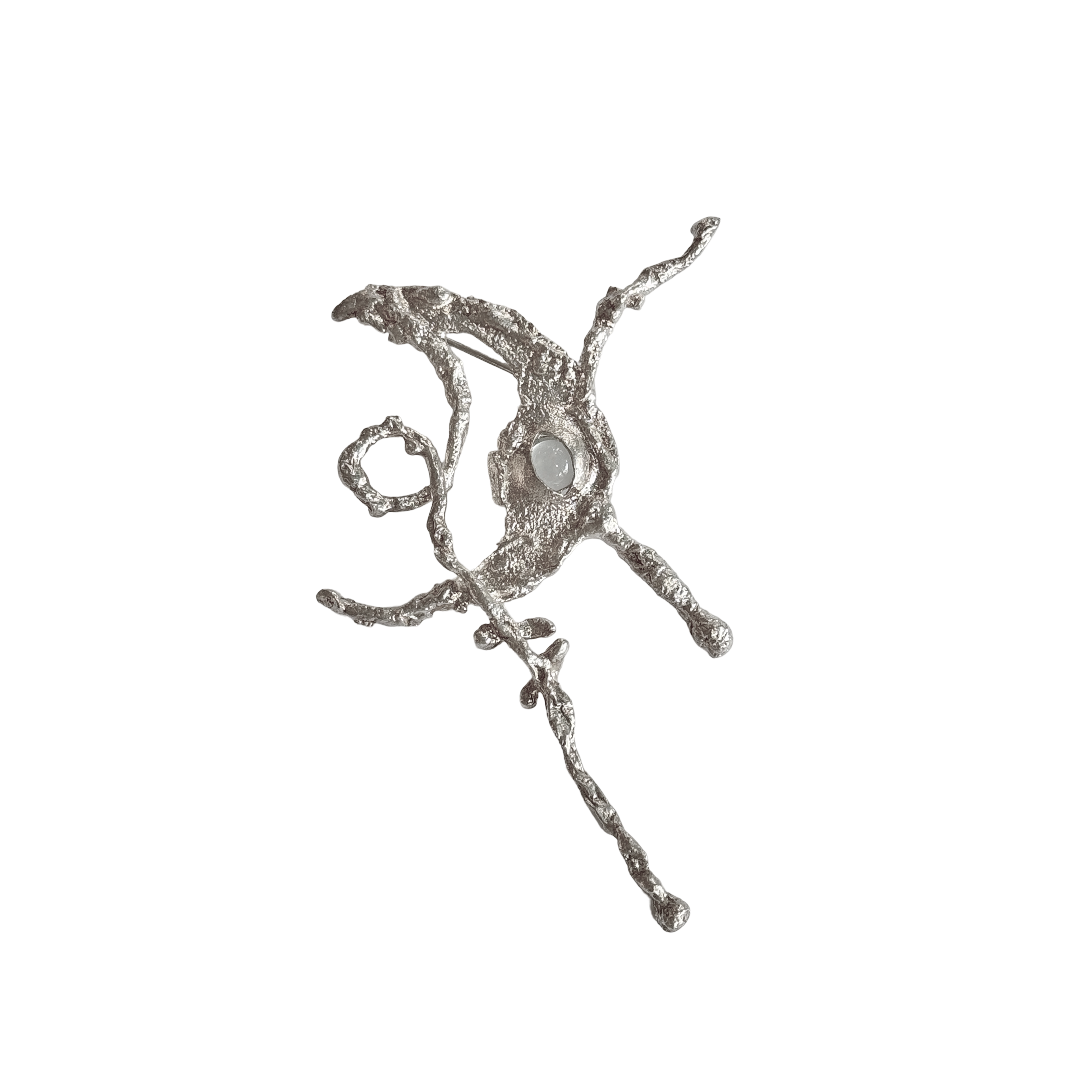 Gazen Moon Prehnite Brooch