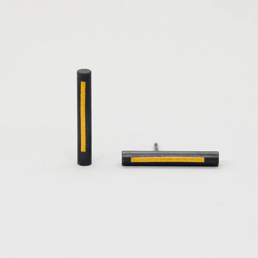 Sheng Zhang One-on-Another Keum-boo Cylinder Earrings