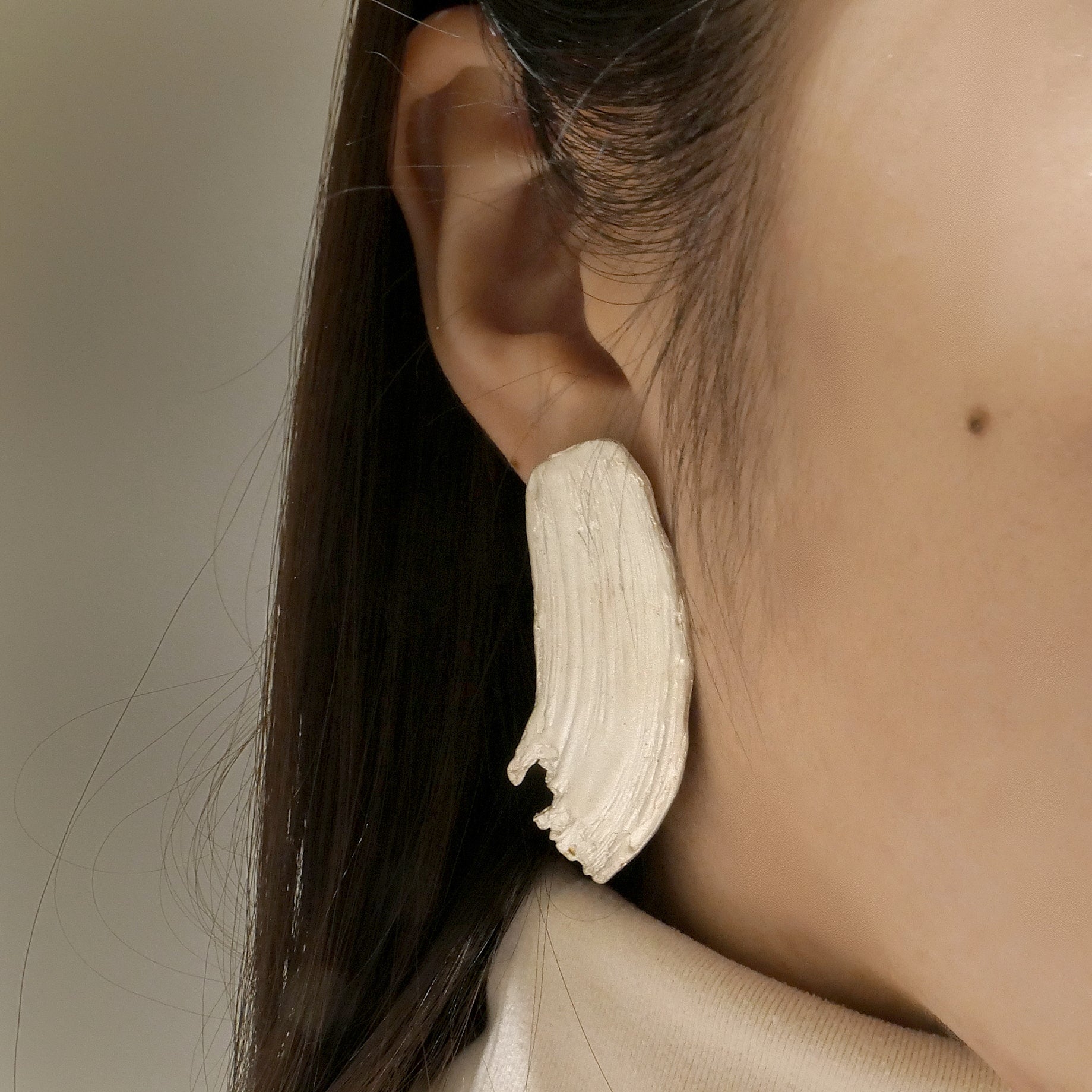 Mass Lee Portrait Earrings Silver