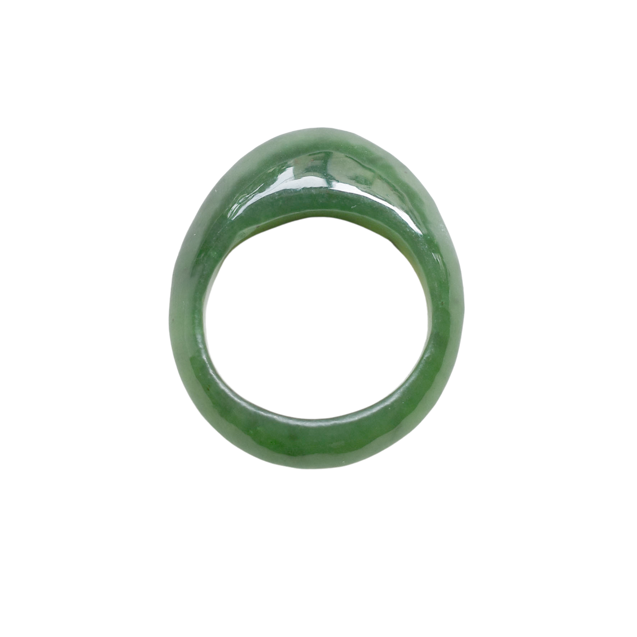 L'ELEMENTO Hetian Green Jade Ring