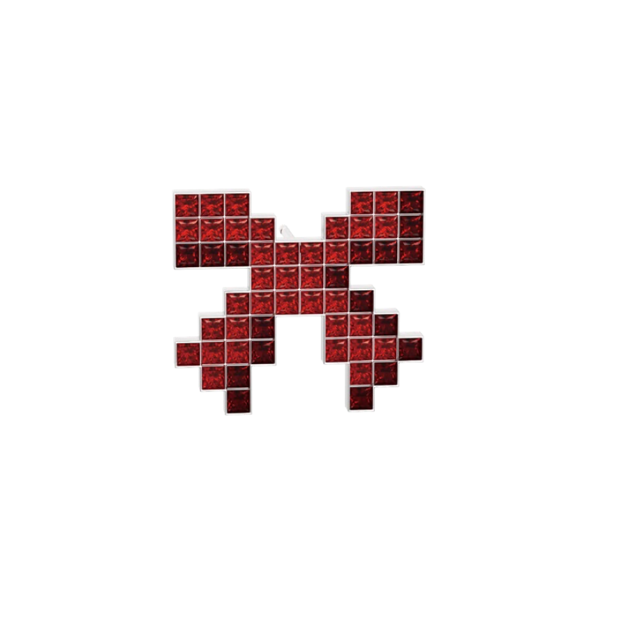 Toggler Pixelated Red Knot Earring Small - ALSOLIKE