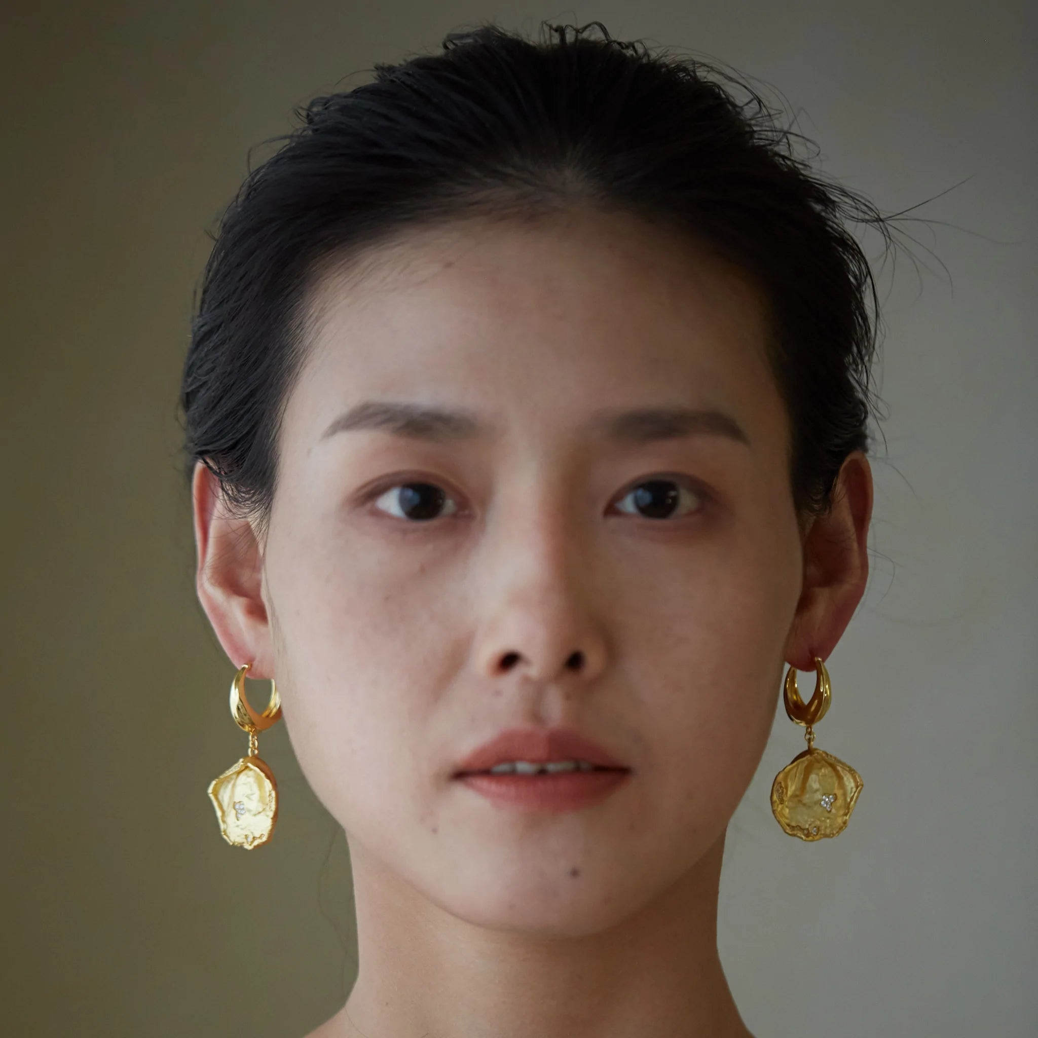 Dusty Petal - Gold Vermeil Ear-Drops - Missfitte - ALSOLIKE