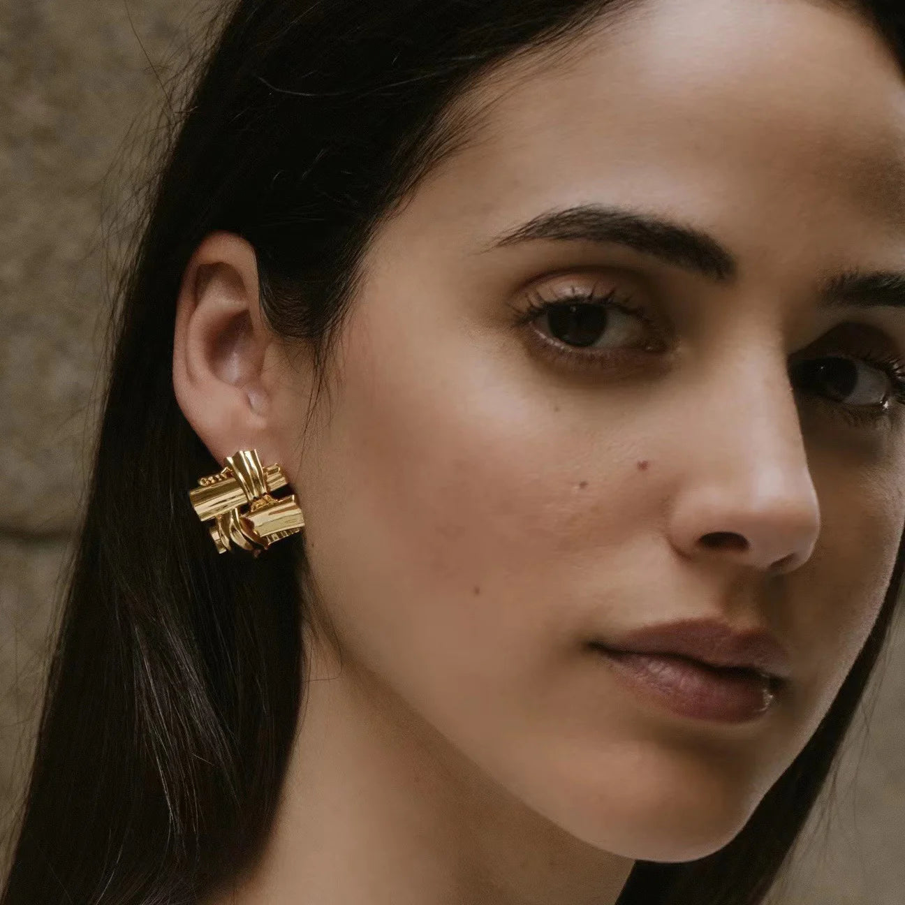 Missfitte Knot Gold Vermeil Ear-stud - ALSOLIKE