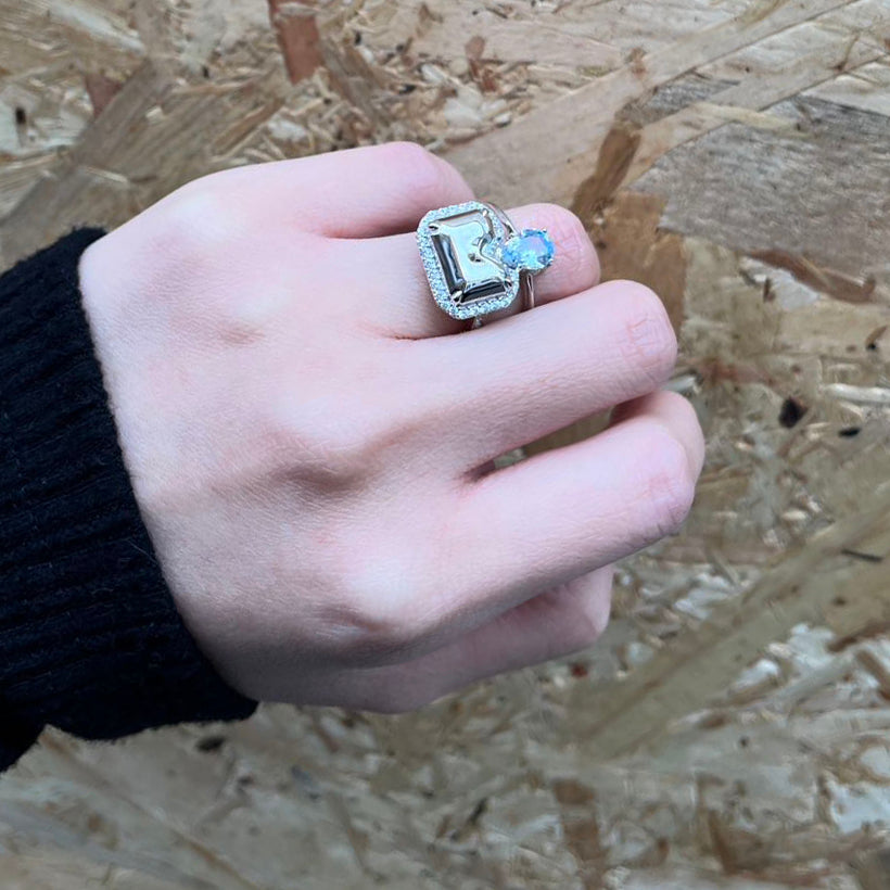 Extruded Gem Ring - A-D-JUST - ALSOLIKE