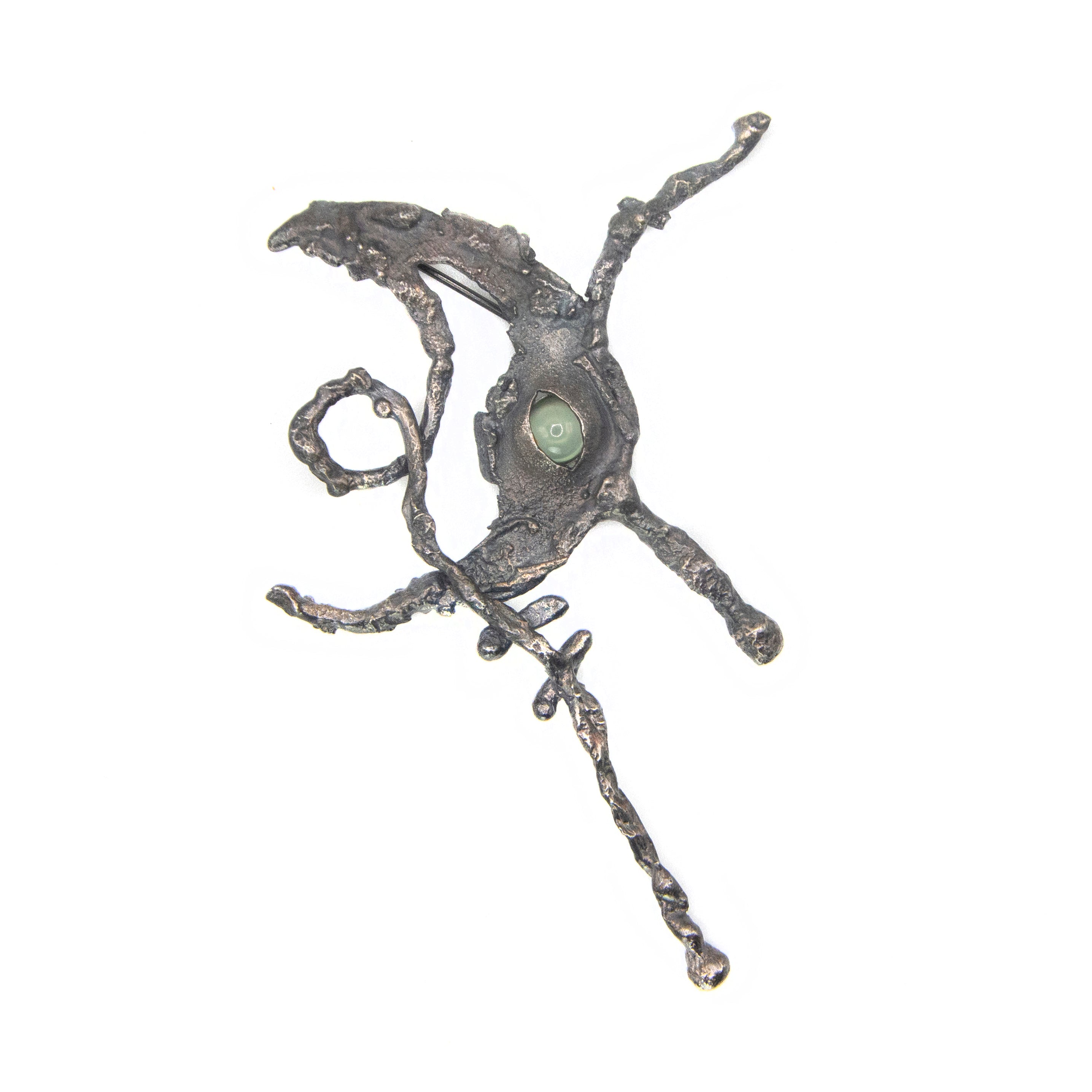 Gazen Moon Prehnite Brooch - ALSOLIKE