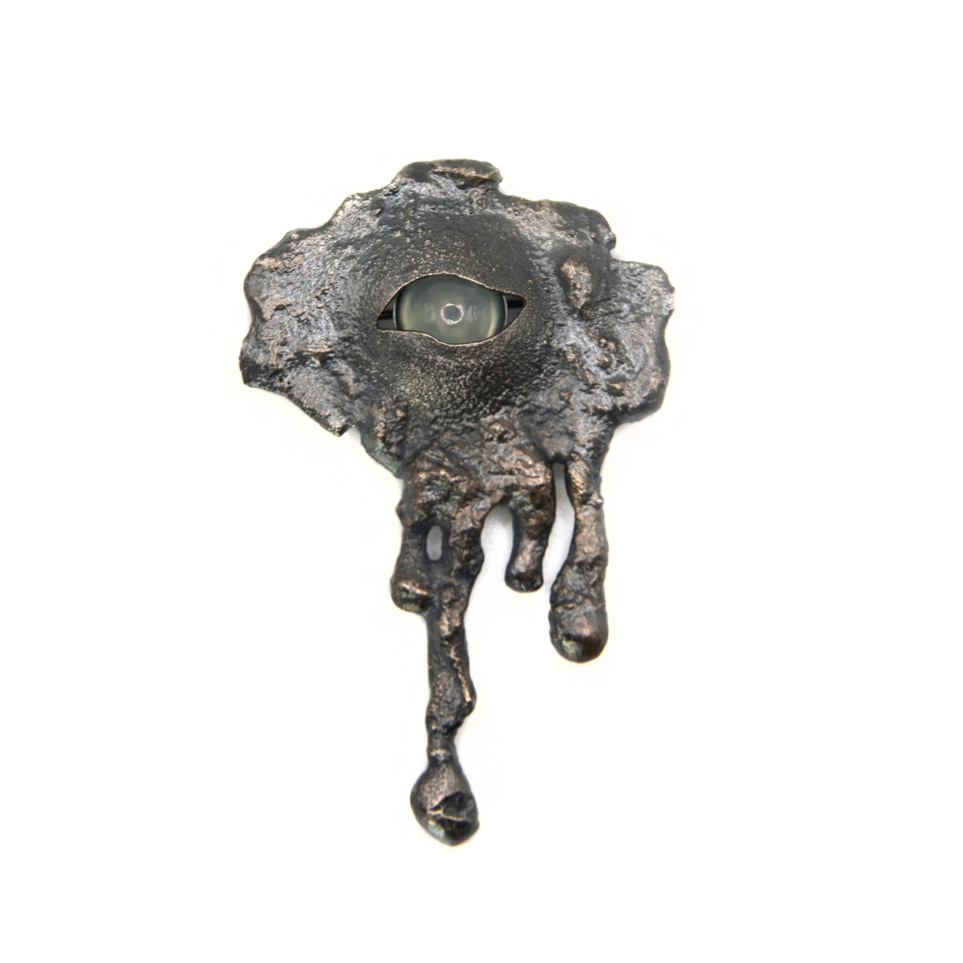 Gazen Eye Prehnite Brooch - ALSOLIKE