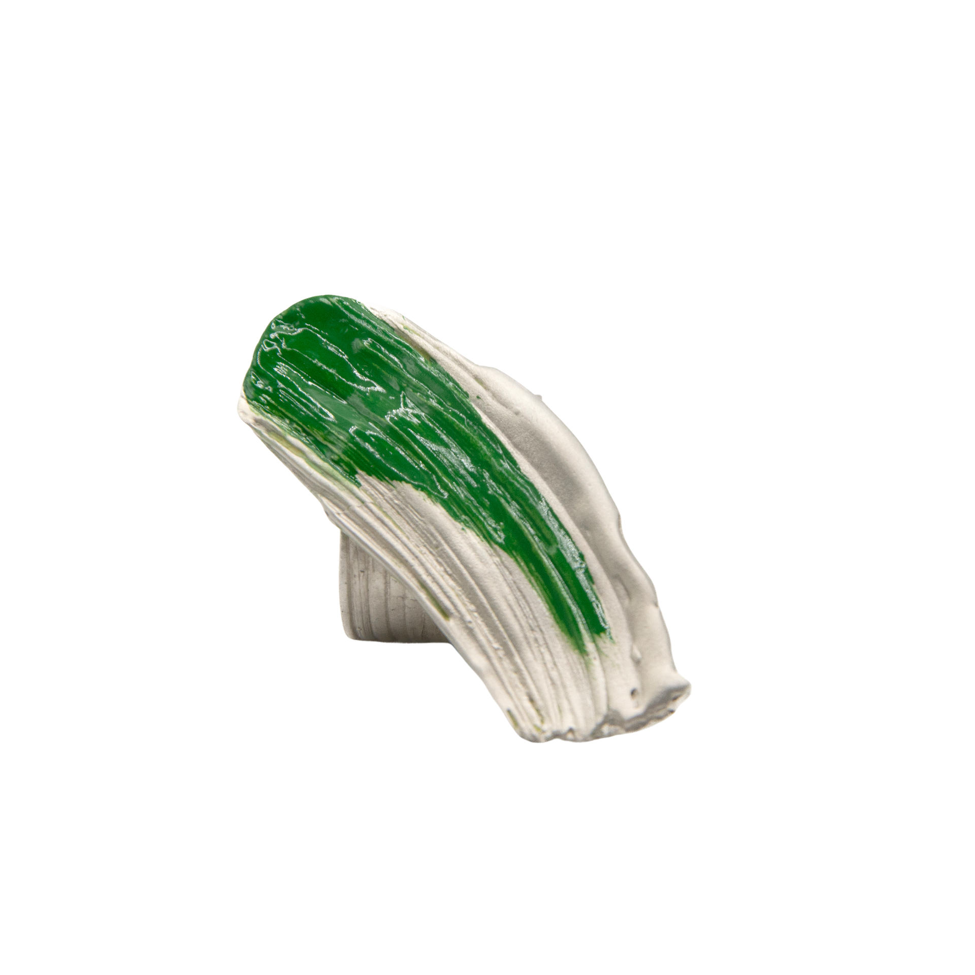 Mass Lee Silver on Canvas Ring Enamel Green