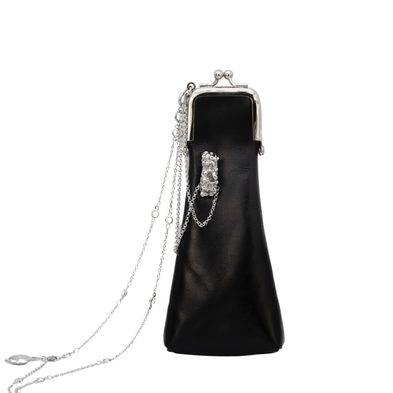 Hanying Black Leather Frame Bag - ALSOLIKE