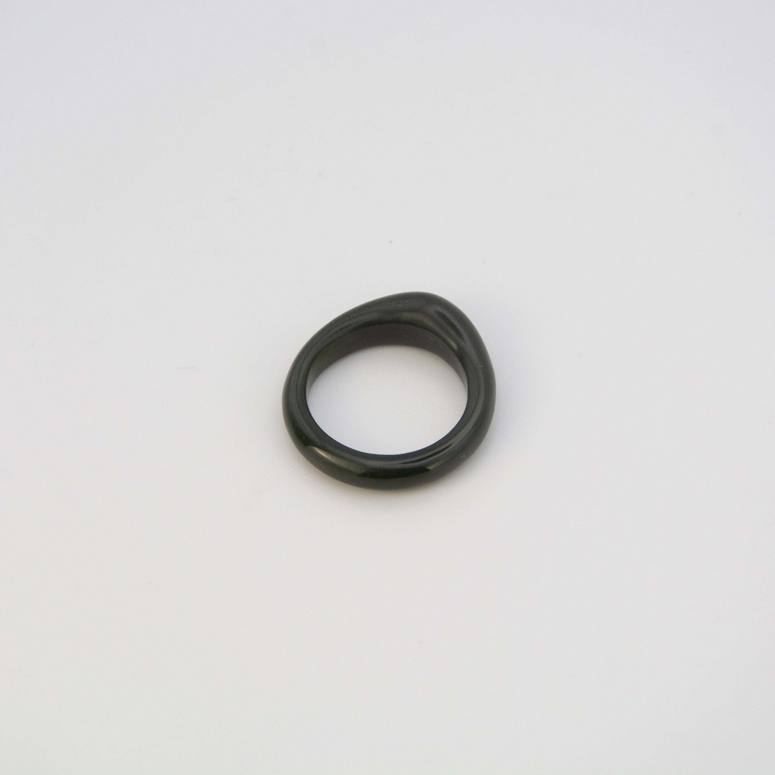 L'ELEMENTO Hetian Cyan Jade Ring