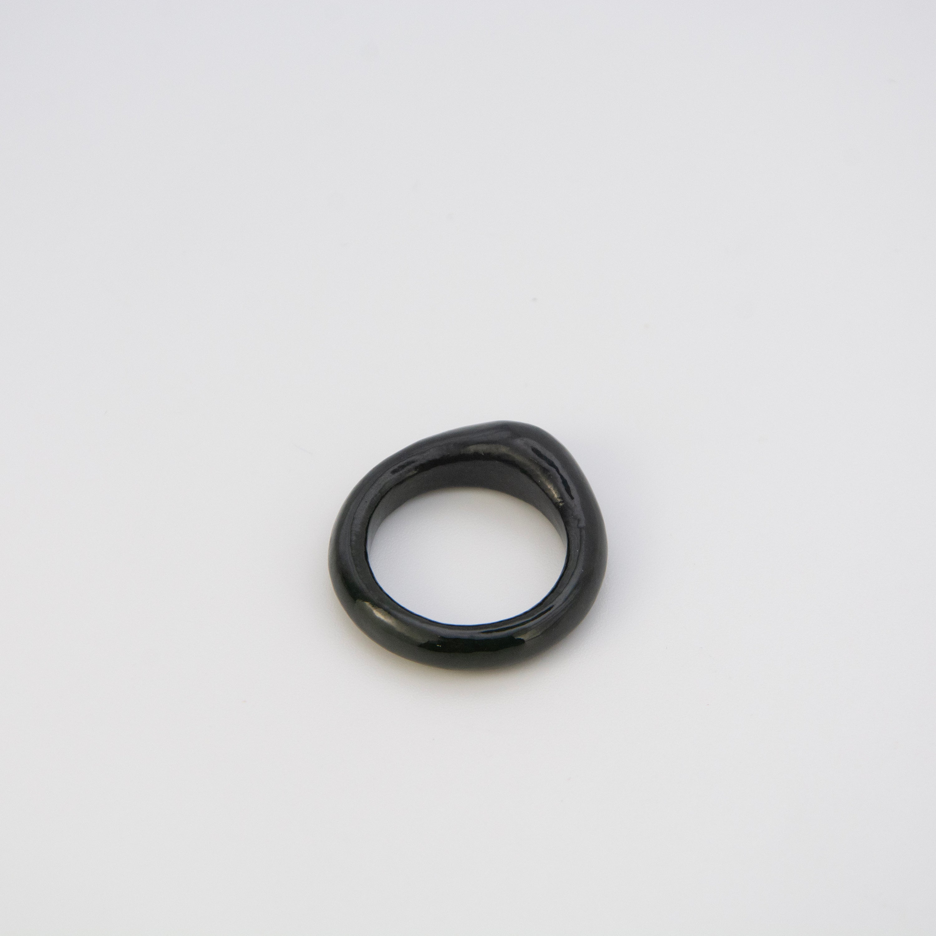 L'ELEMENTO Hetian Cyan Jade Ring