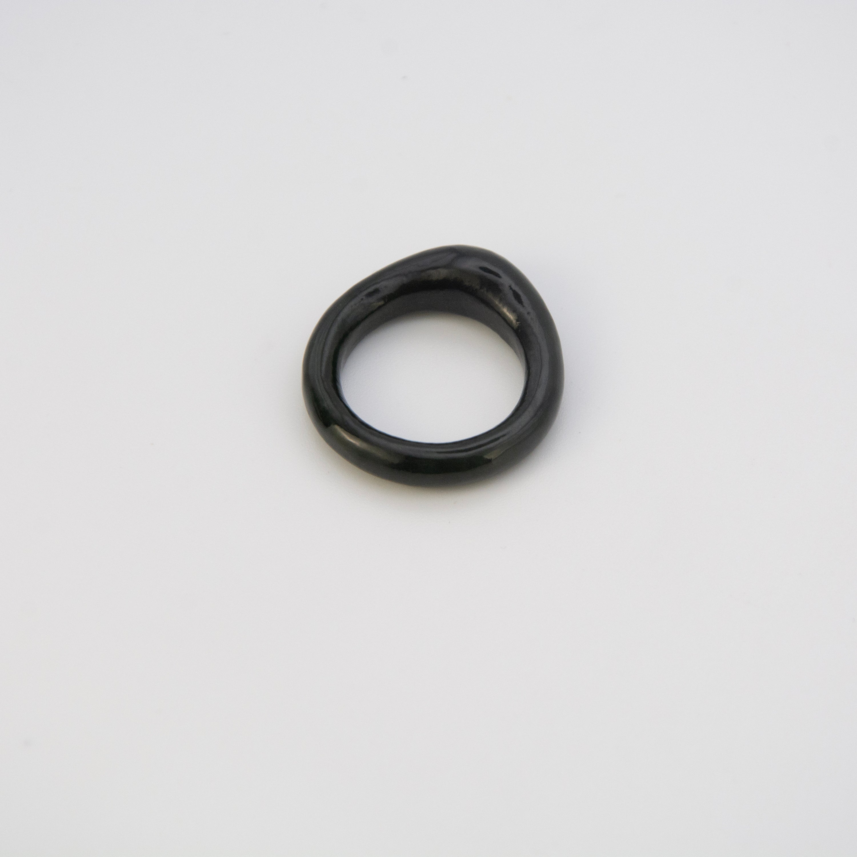 L'ELEMENTO Hetian Cyan Jade Ring