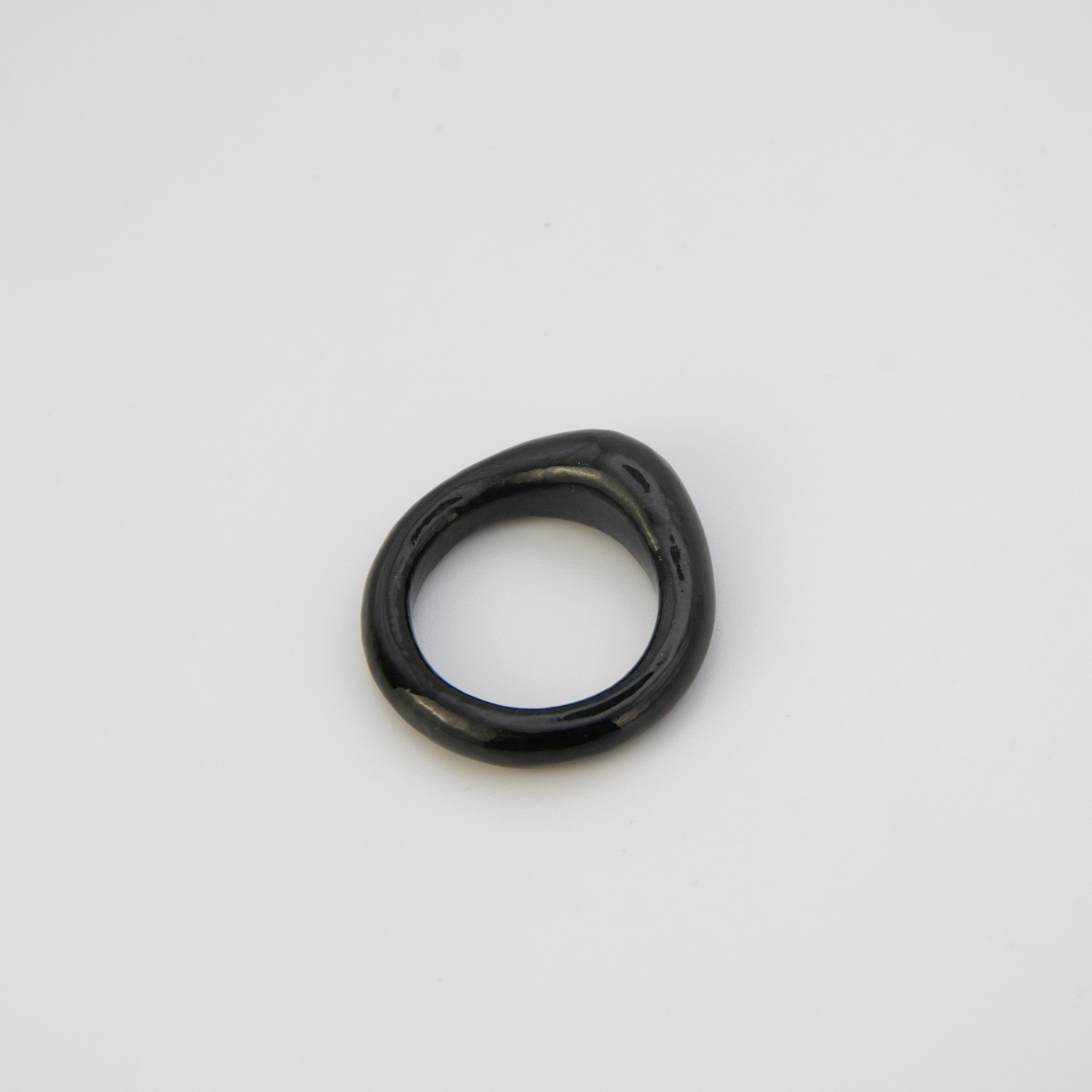 L'ELEMENTO Hetian Cyan Jade Ring