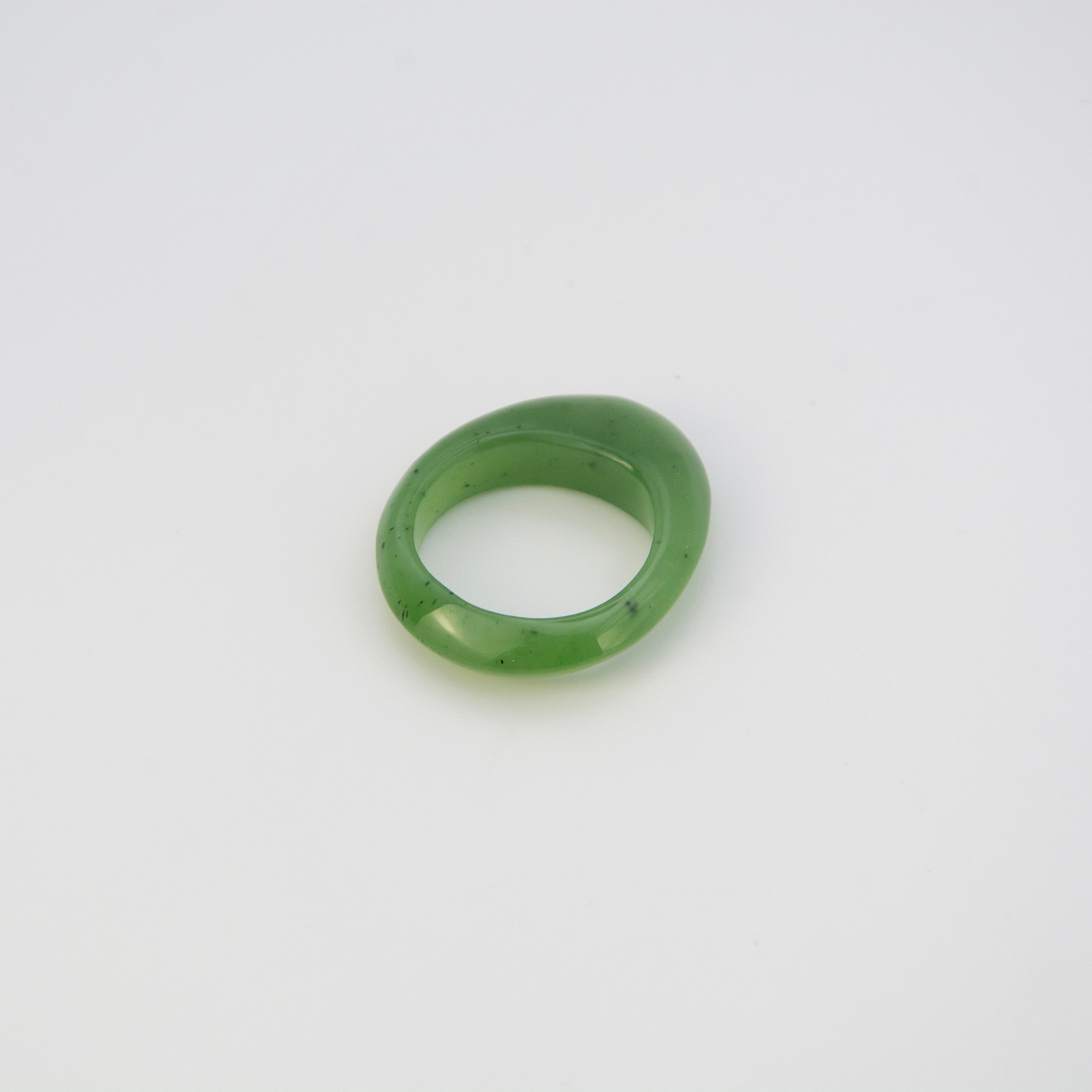 L'ELEMENTO Hetian Green Jade Ring