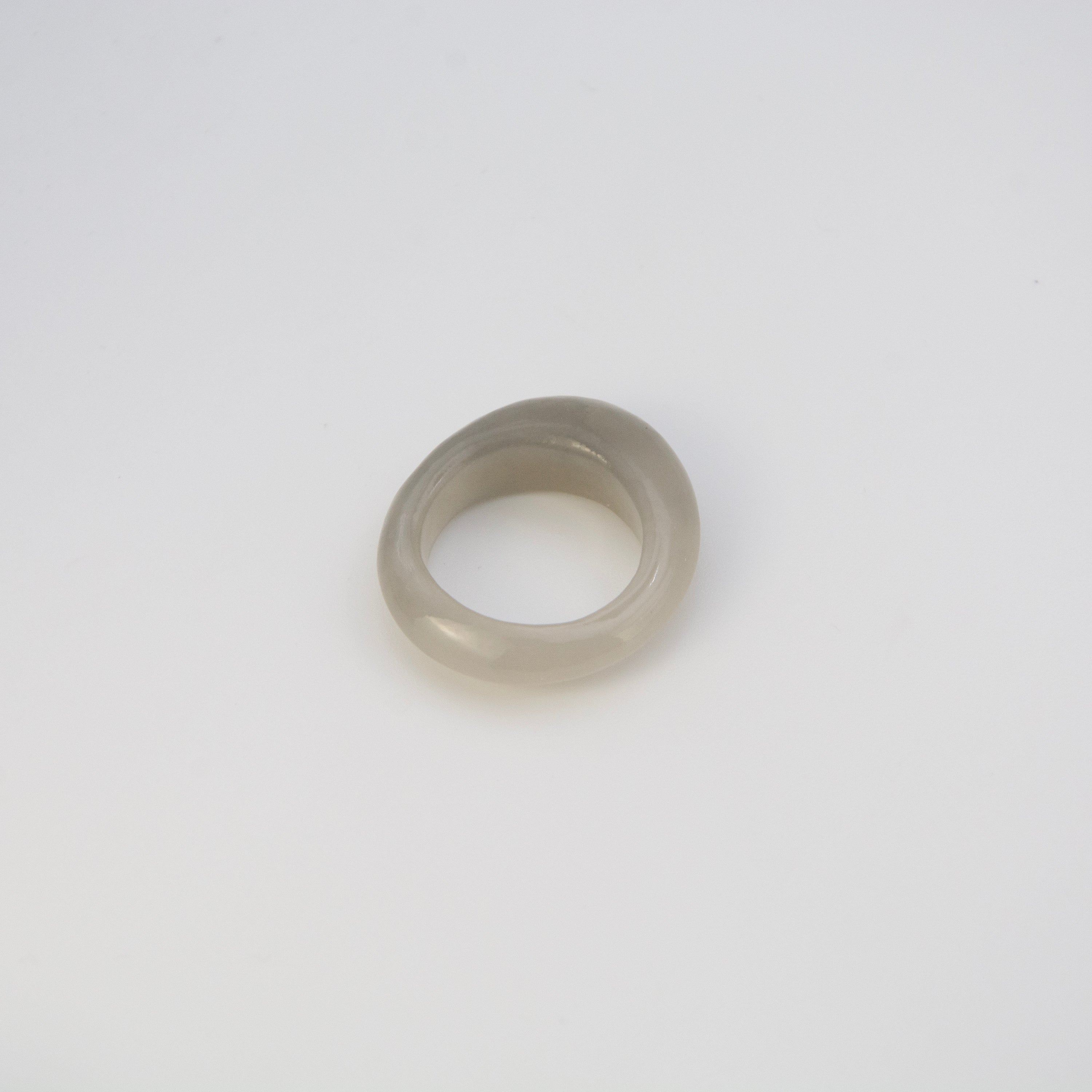 L'ELEMENTO Hetian Smoky Jade Ring