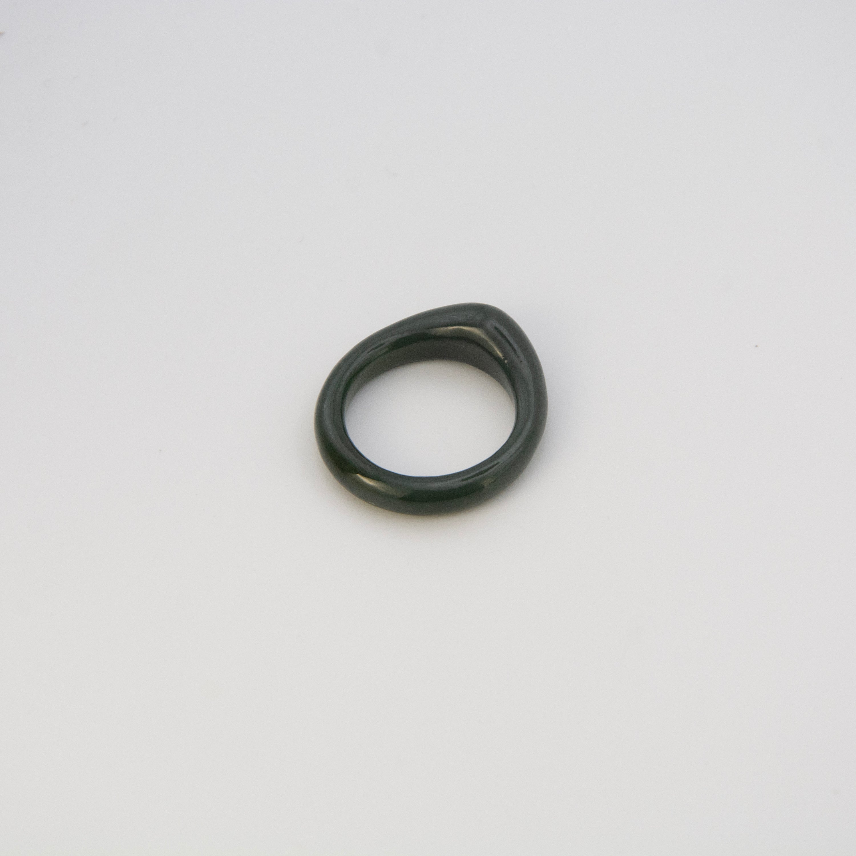 L'ELEMENTO Hetian Cyan Jade Ring