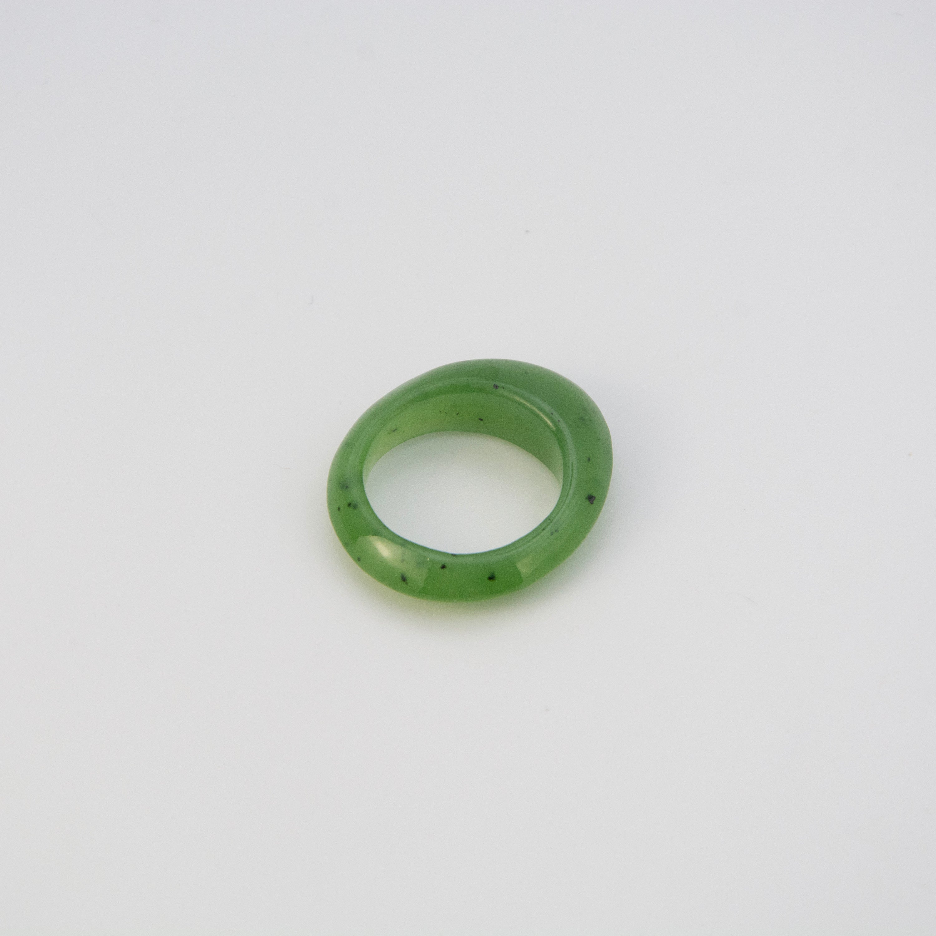 L'ELEMENTO Hetian Green Jade Ring