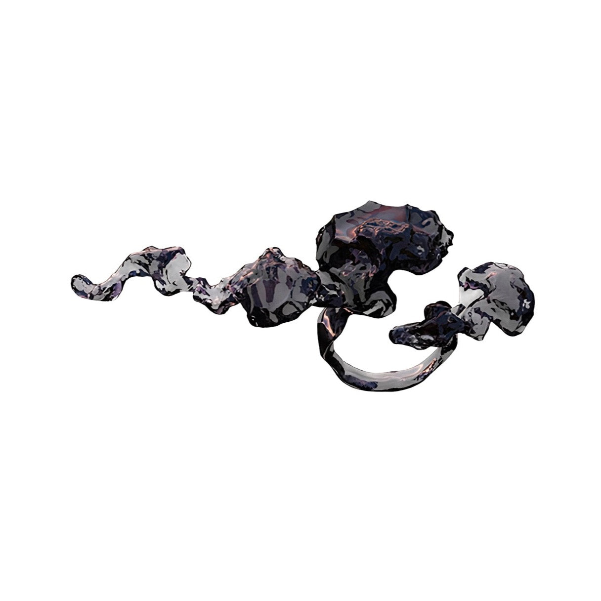 'Diamond Fossil' Resin Long Ring - Sphinxy - ALSOLIKE