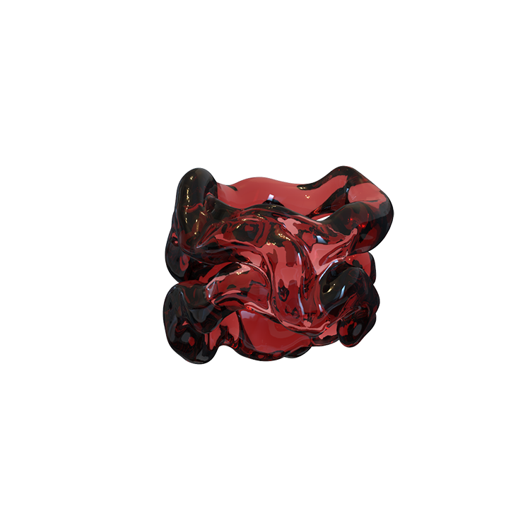 Sphinxy Dark Red Layers Resin Ring