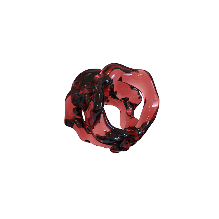 Sphinxy Dark Red Layers Resin Ring