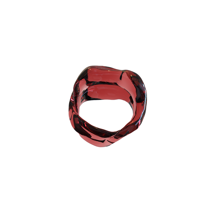 Sphinxy Dark Red Snake Resin Ring