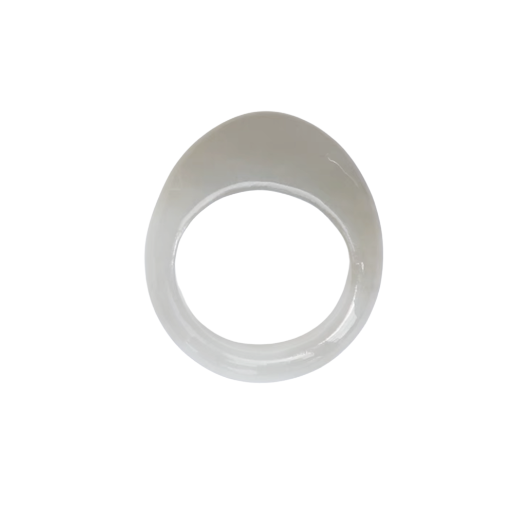 L'ELEMENTO Hetian Smoky Jade Ring