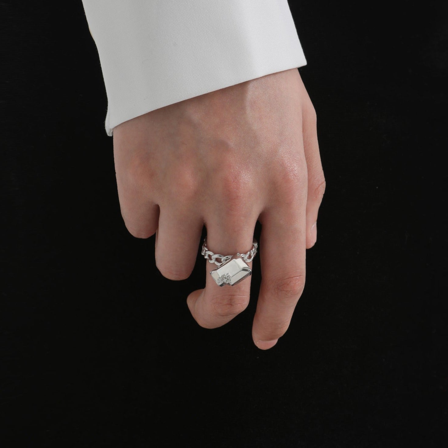 'NO. 2020' Broken Stereoscopic Ring - A-D-JUST - ALSOLIKE