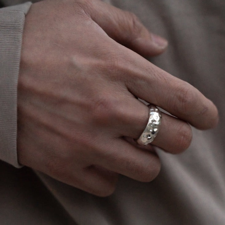 'Texture Collection' Moon Ring - M.Wong - ALSOLIKE