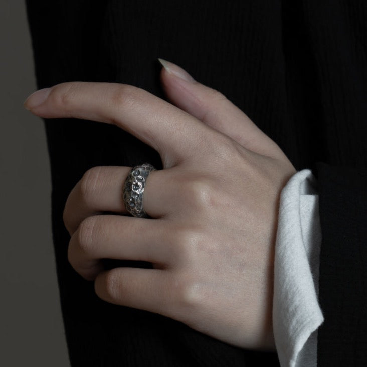 'Texture Collection' Moon Ring - M.Wong - ALSOLIKE