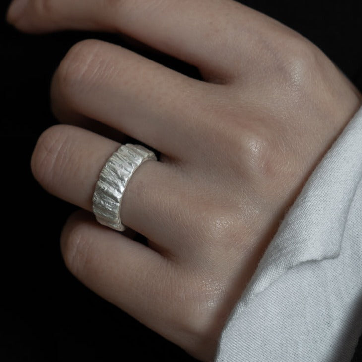 'Texture Collection' Wood Ring - M.Wong - ALSOLIKE