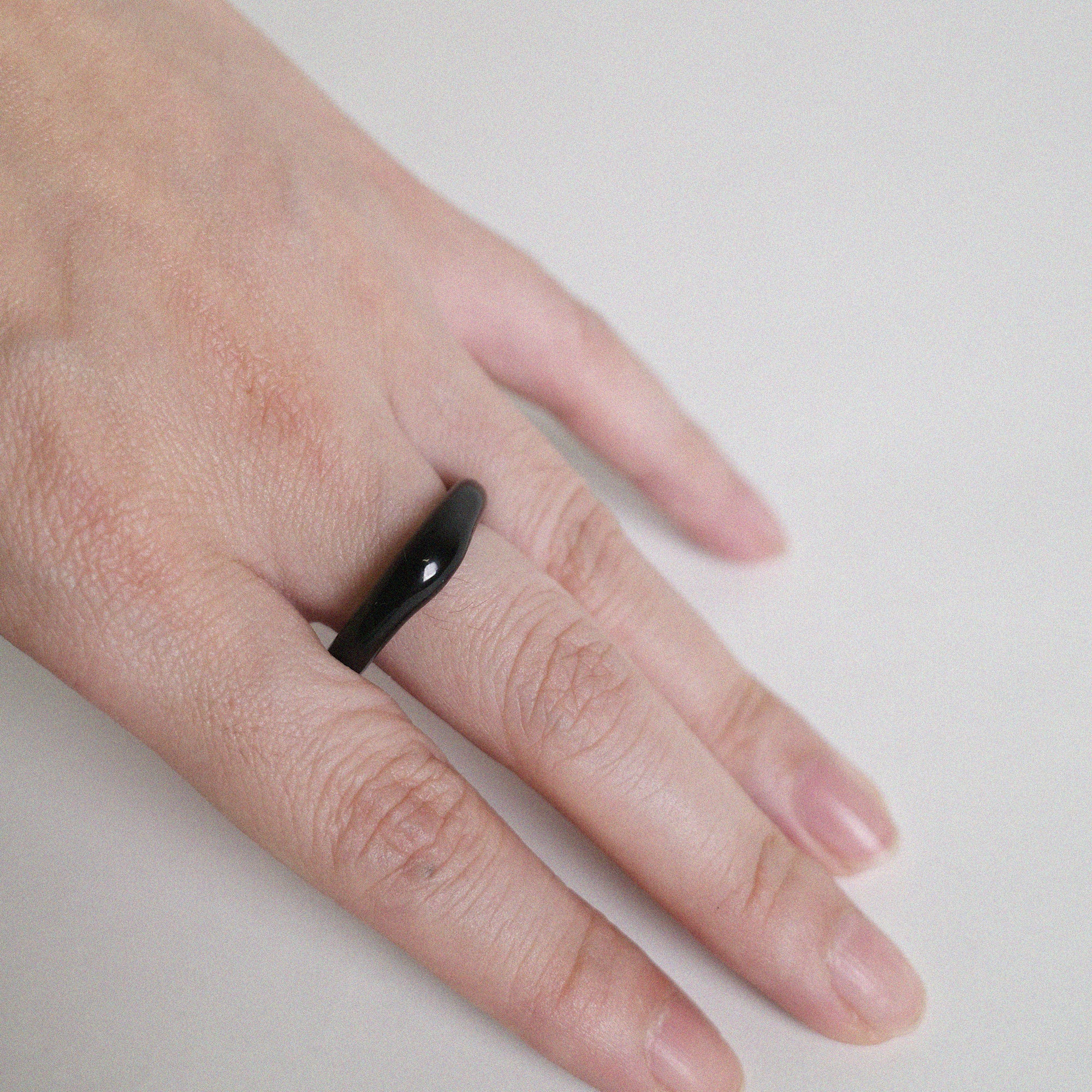 L'ELEMENTO Hetian Cyan Jade Ring