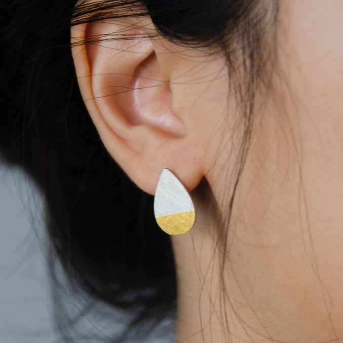 'Gem-metal' Water Drop Keum-boo Earrings - Sheng Zhang - ALSOLIKE