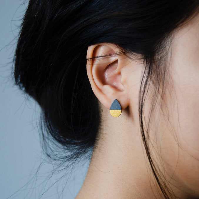 'Gem-metal' Water Drop Keum-boo Earrings - Sheng Zhang - ALSOLIKE