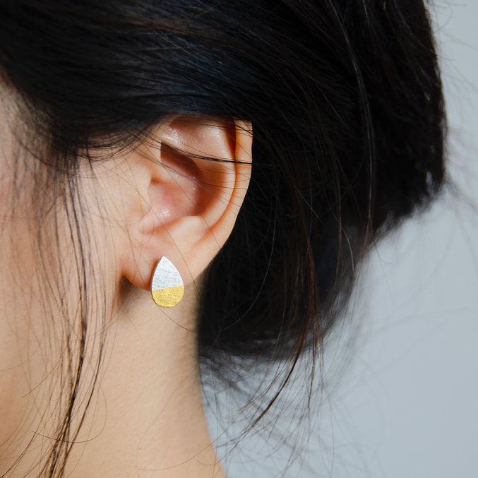 'Gem-metal' Water Drop Keum-boo Earrings - Sheng Zhang - ALSOLIKE