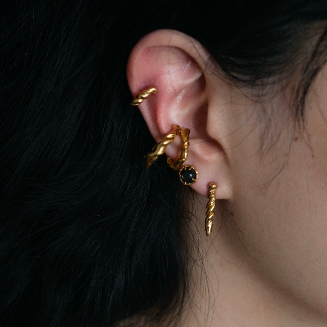 FOUNDRY BOUNDARY Starlight Hypersthene Ear Studs