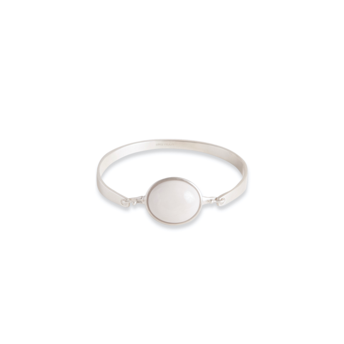 Loom White Jade Jumbo Bangle