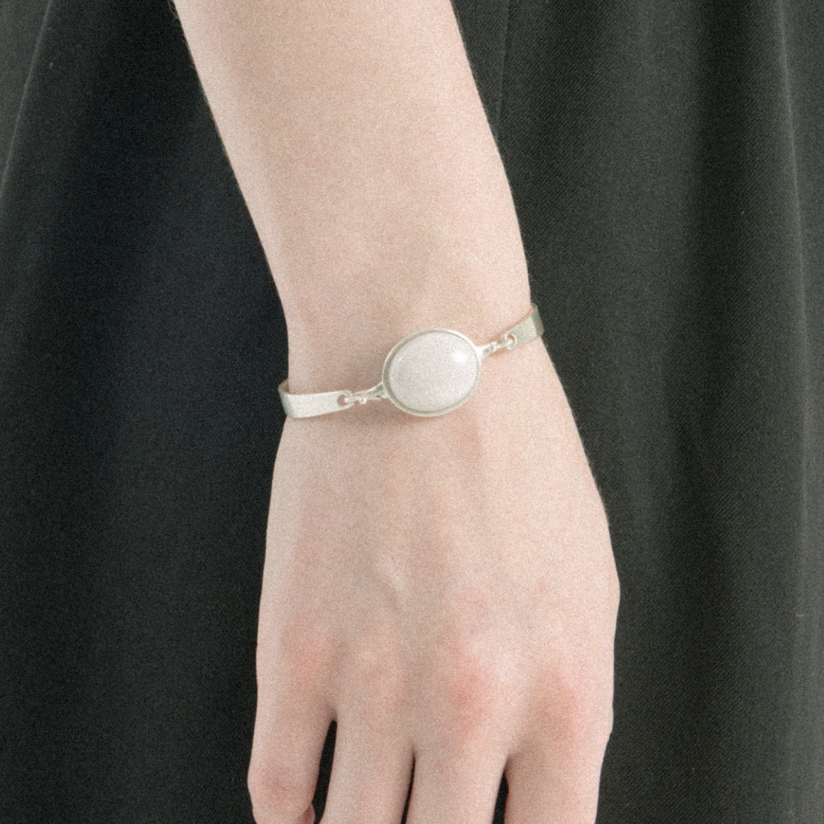 Loom White Jade Jumbo Bangle