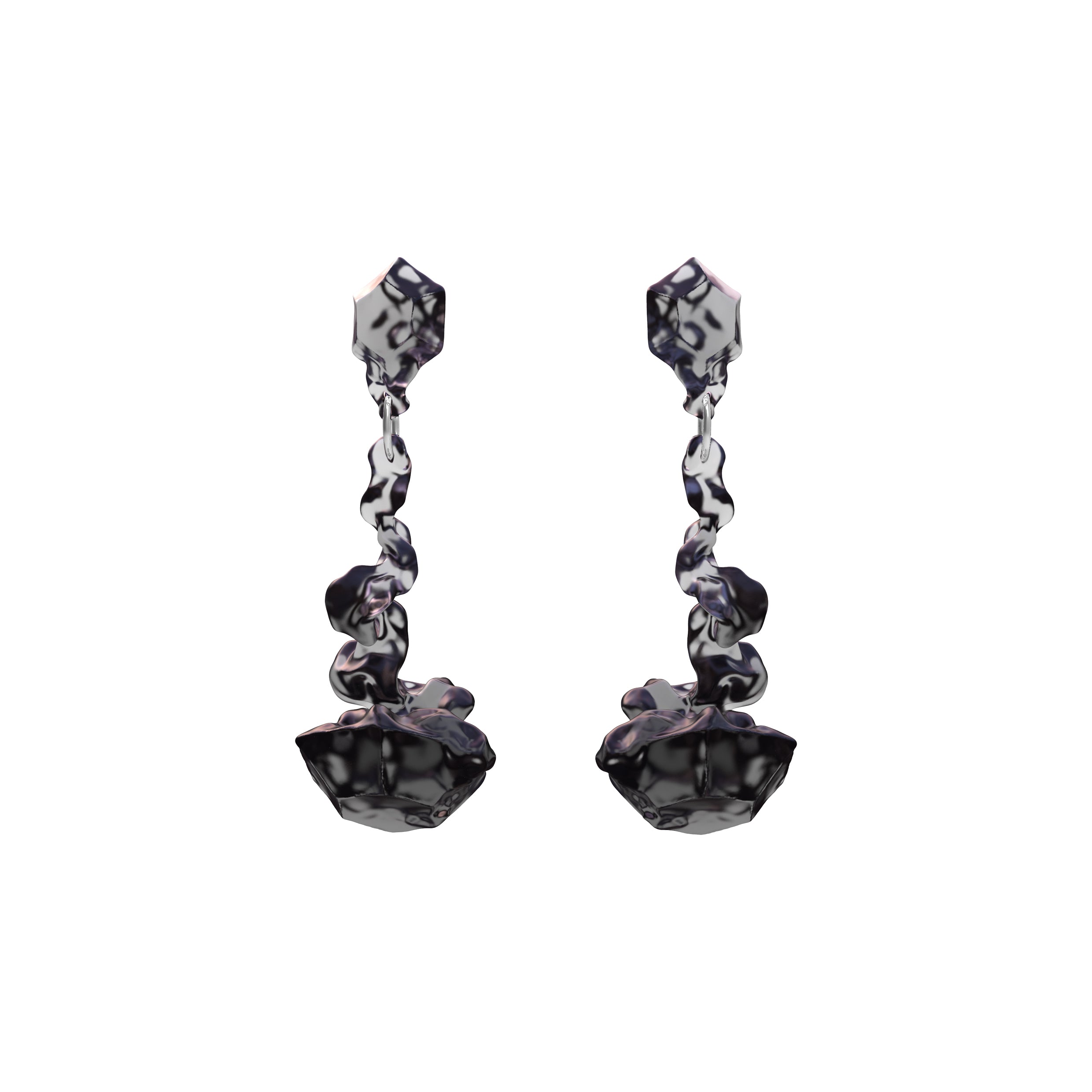 Sphinxy Diamond Fossil Resin Earrings